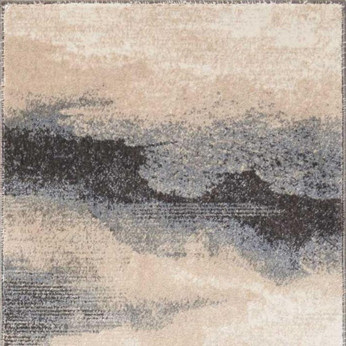10' Gray Abstract Runner Rug