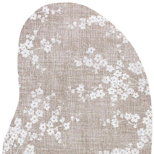 8' X 11' Gray And White Oriental Washable Area Rug With UV Protection