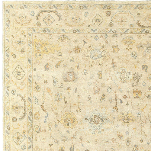 10' X 14' Beige And Gray Wool Oriental Hand Knotted Area Rug