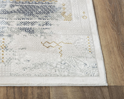 4' X 6' Stone Beige And Ivory Abstract Area Rug