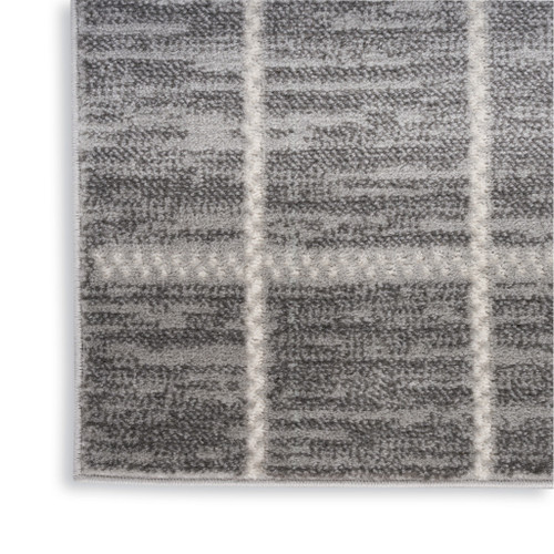 4' X 6' Ivory And Gray Geometric Area Rug