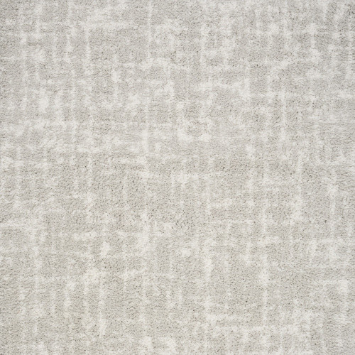 4' X 6' Ivory Abstract Shag Power Loom Area Rug