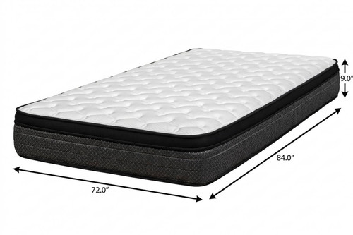 9" California King Foam Medium Euro Top Foam Mattress