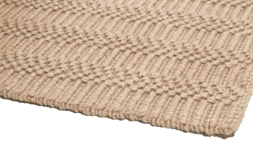 6' Natural Jute Abstract Hand Woven Area Rug