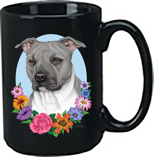 Pit Bull Blue - Best of Breed Ceramic 15oz Coffee Black Mug