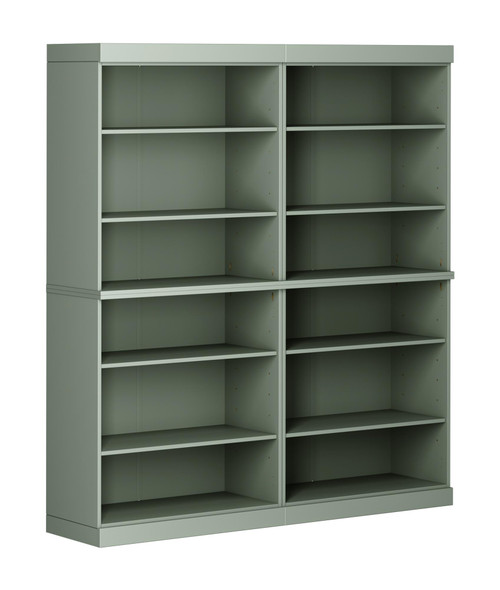 72" Sage Solid Wood Adjustable Twelve Tier Library Bookcase