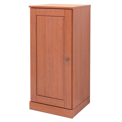 17" Coffee Solid Wood Free Standing Single Door Linen Cabinet
