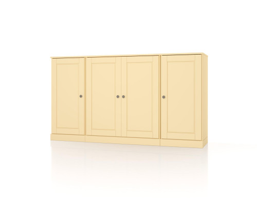65" Yellow Solid Wood Two Drawer Sideboard With Four Doors