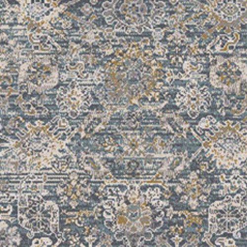 8' Charcoal Brown And Ivory Floral Distressed Runner Rug With Fringe