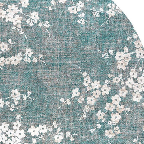 6' X 8' Blue And White Oriental Washable Area Rug With UV Protection
