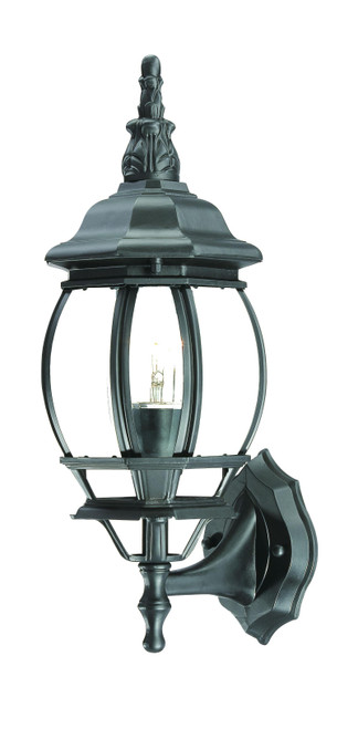 Homeroots Lighting Matte Black Ornamental Glass Globe Wall Light