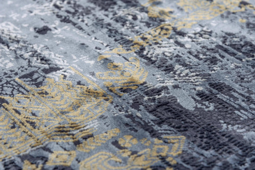 8' X 10' Black Gray Beige And Ivory Abstract Area Rug