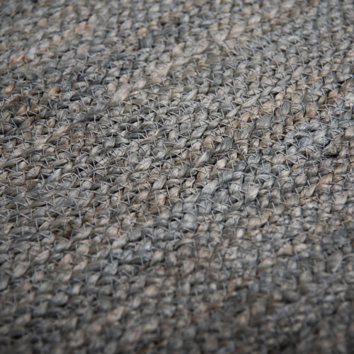 9' X 12' Gray And Beige Jute Hand Woven Area Rug