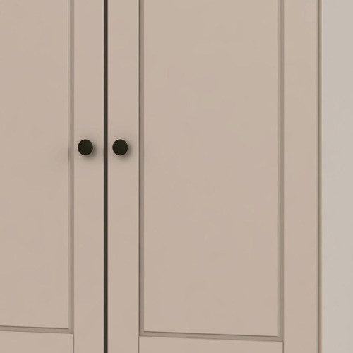 32" Beige Solid Wood Accent Cabinet With Two Doors