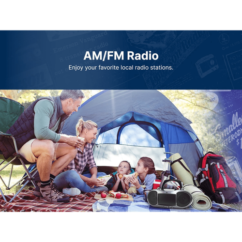 Bluetooth DVD Boombox with HD-INPUT AM/FM Radio and Stereo Speakers