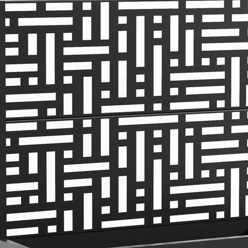 47" X 47" Black Galvanized Metal Rectangular Planter Box