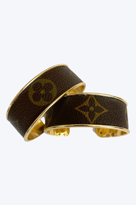 Louis Vuitton Upcycled 18K Gold Plated Cuff Bracelet