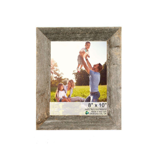 8" x 10" Gray Solid Wood Tabletop Picture Frame