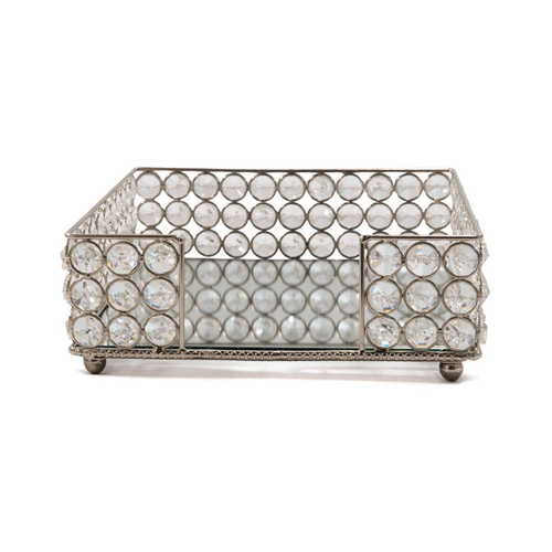 Servilleta Silver Cristal Square Napkin Holder