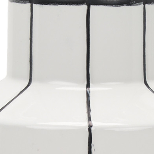 Striped Ceramic Cylinder Table Vase