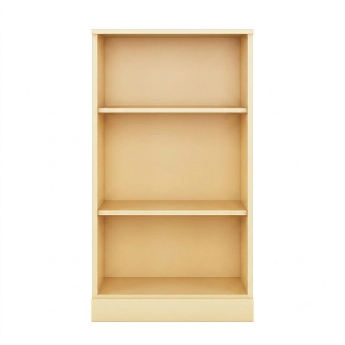 36" Yellow Solid Wood Adjustable Three Tier Library Bookcase