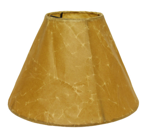 16" Brown Slanted Empire Crinkle Oil Paper Lampshade