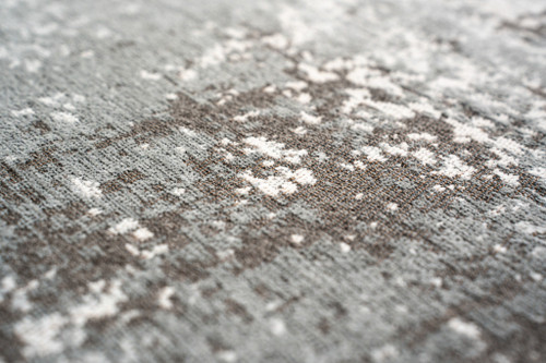 2' X 5' Gray White And Brown Abstract Washable Area Rug With UV Protection