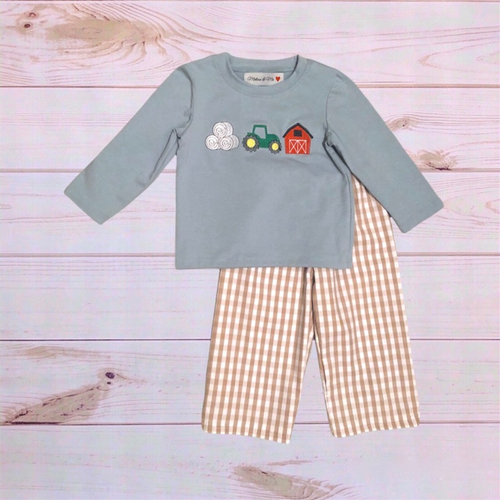 Down on the Farm Outfit (Boys) - 0-3 Months