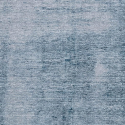8' X 10' Denim Blue And Ivory Abstract Washable Indoor Outdoor Area Rug