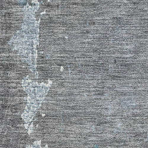 3' X 5' Teal Gray And Ivory Abstract Washable Area Rug With UV Protection