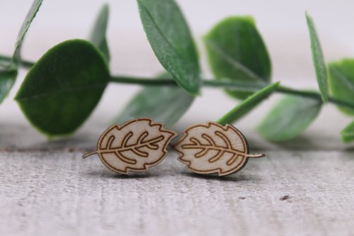 Leaves || Stud Earrings || Hypoallergenic
