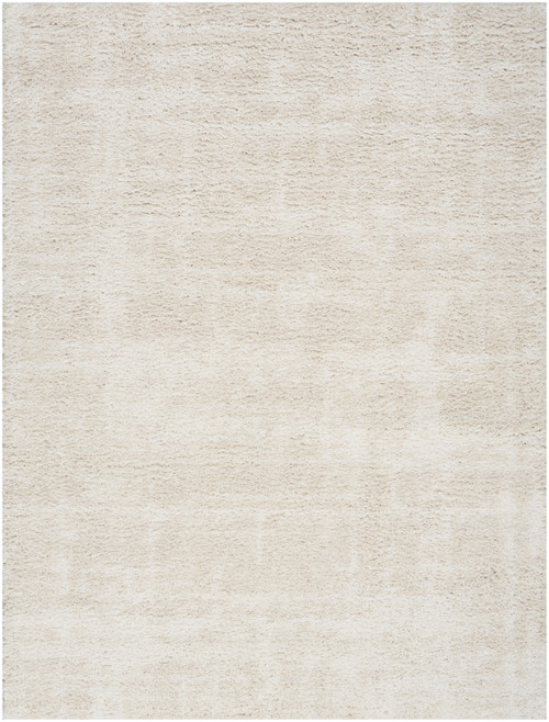 8' X 10' Beige And Ivory Abstract Shag Distressed Area Rug