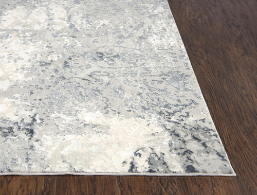 10' Cream Gray And Taupe Abstract Area Rug