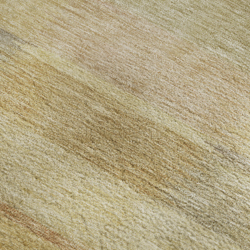 10' X 14' Wheat Beige And Gray Striped Washable Area Rug With UV Protection