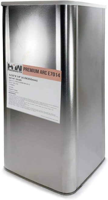 Premium Arc Stick Electrodes 14 Welding Rod Hermetically Sealed 50-Pound Can