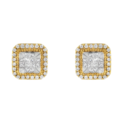 10 Karat Yellow Gold Stud Earrings 