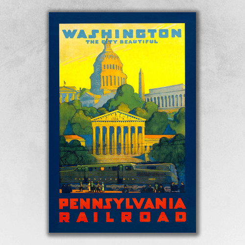 Washington Dc Vintage Travel Unframed Print Wall Art Paper Modern Style