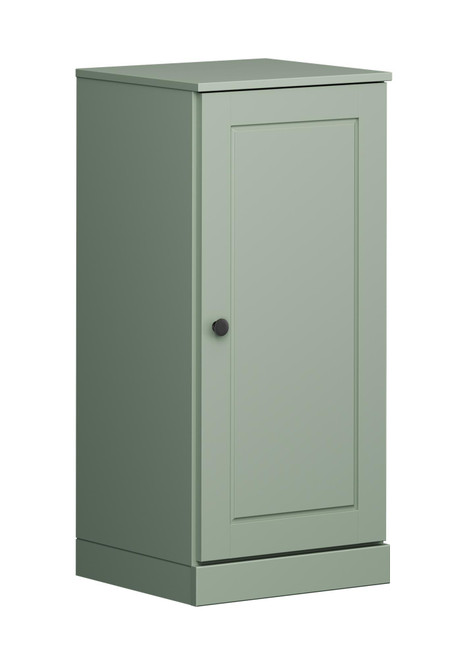 17" Sage Solid Wood Free Standing Single Door Linen Cabinet