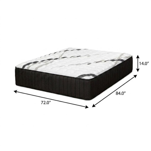 14" Graphite And Titanium Infused California King Gel Memory Foam Medium Hybrid Mattress