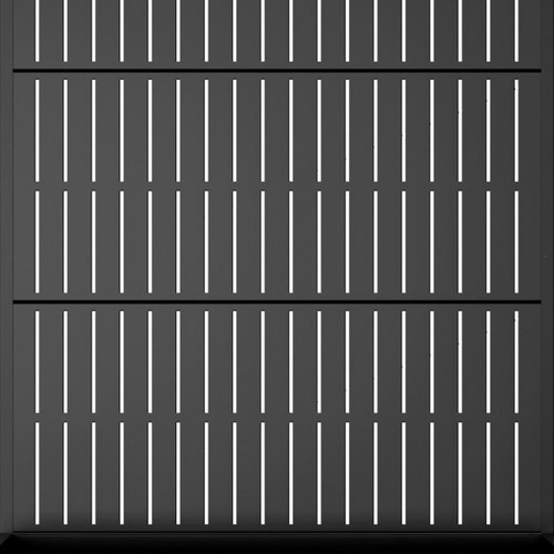 Set of Two Black Striped Galvanized Metal Rectangular Planter Box