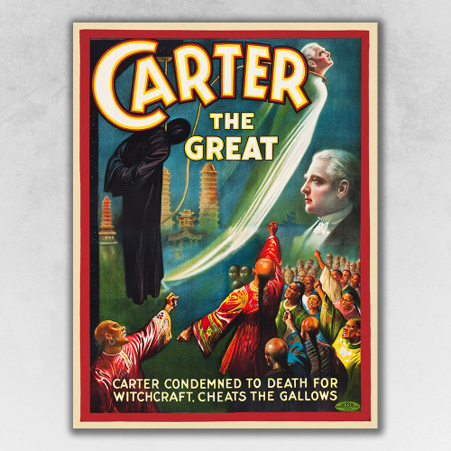 Vintage 1926 Carter Witchcraft Magic Unframed Print Wall Art Paper Classic Design