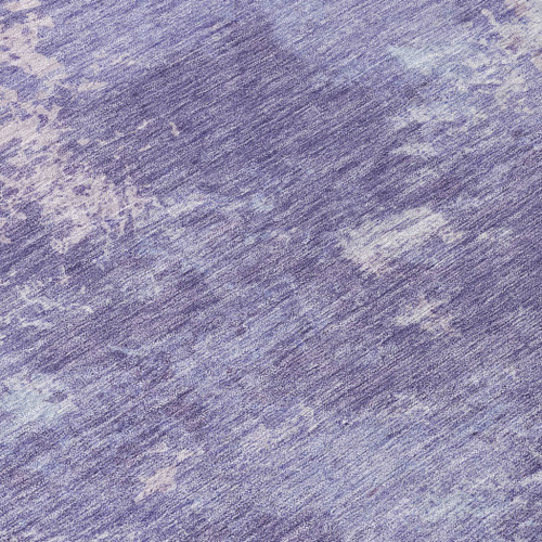 10' X 14' Plum And Gray Abstract Washable Indoor Outdoor Area Rug