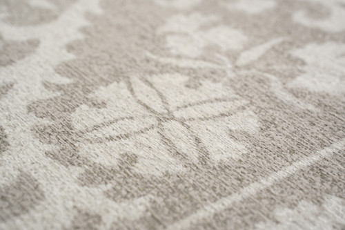 9' X 13' Beige And Gray Tribal Washable Area Rug With UV Protection