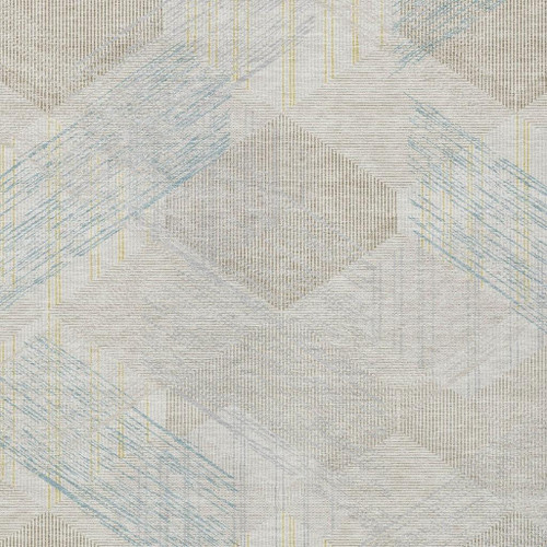 10' X 14' Ivory And Linen Geometric Washable Indoor Outdoor Area Rug