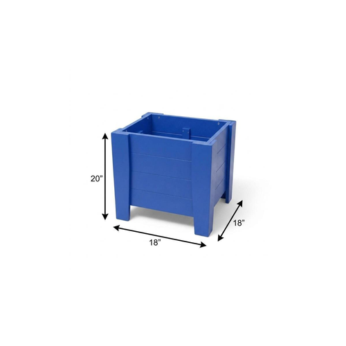 20" X 18" Blue Heavy Duty Plastic Square Planter Box