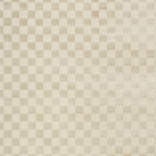 6' X 9' Beige Checkered Area Rug