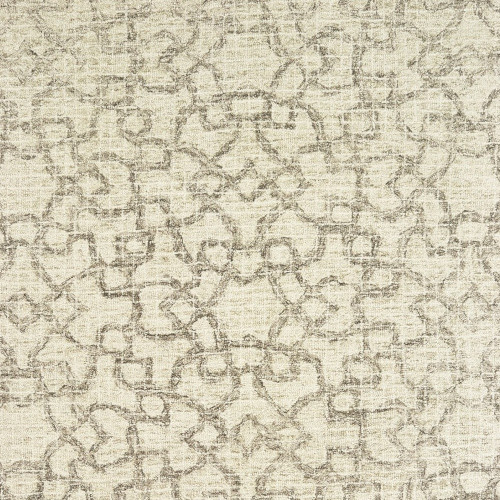 4' X 6' Tan And Ivory Wool Geometric Hand Tufted Area Rug