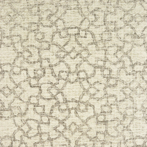 4' X 6' Tan And Ivory Wool Geometric Hand Tufted Area Rug