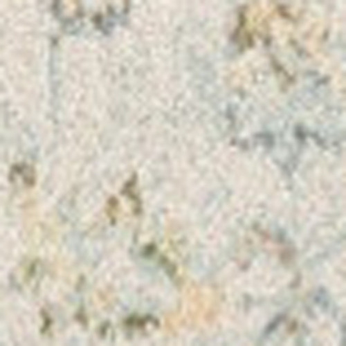 5' X 7' Ivory and Green Floral Power Loom Distressed Area Rug