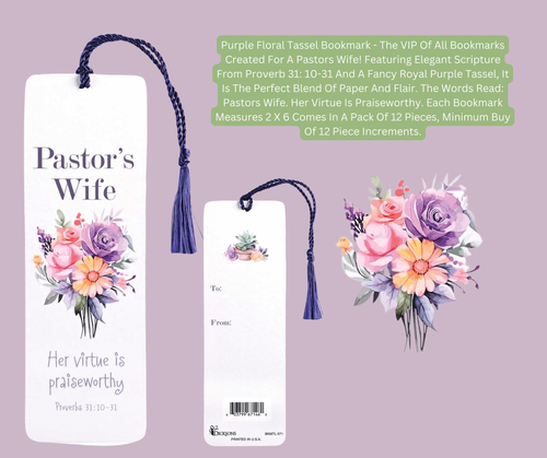 Tassel Bookmark Pastors Wife Floral